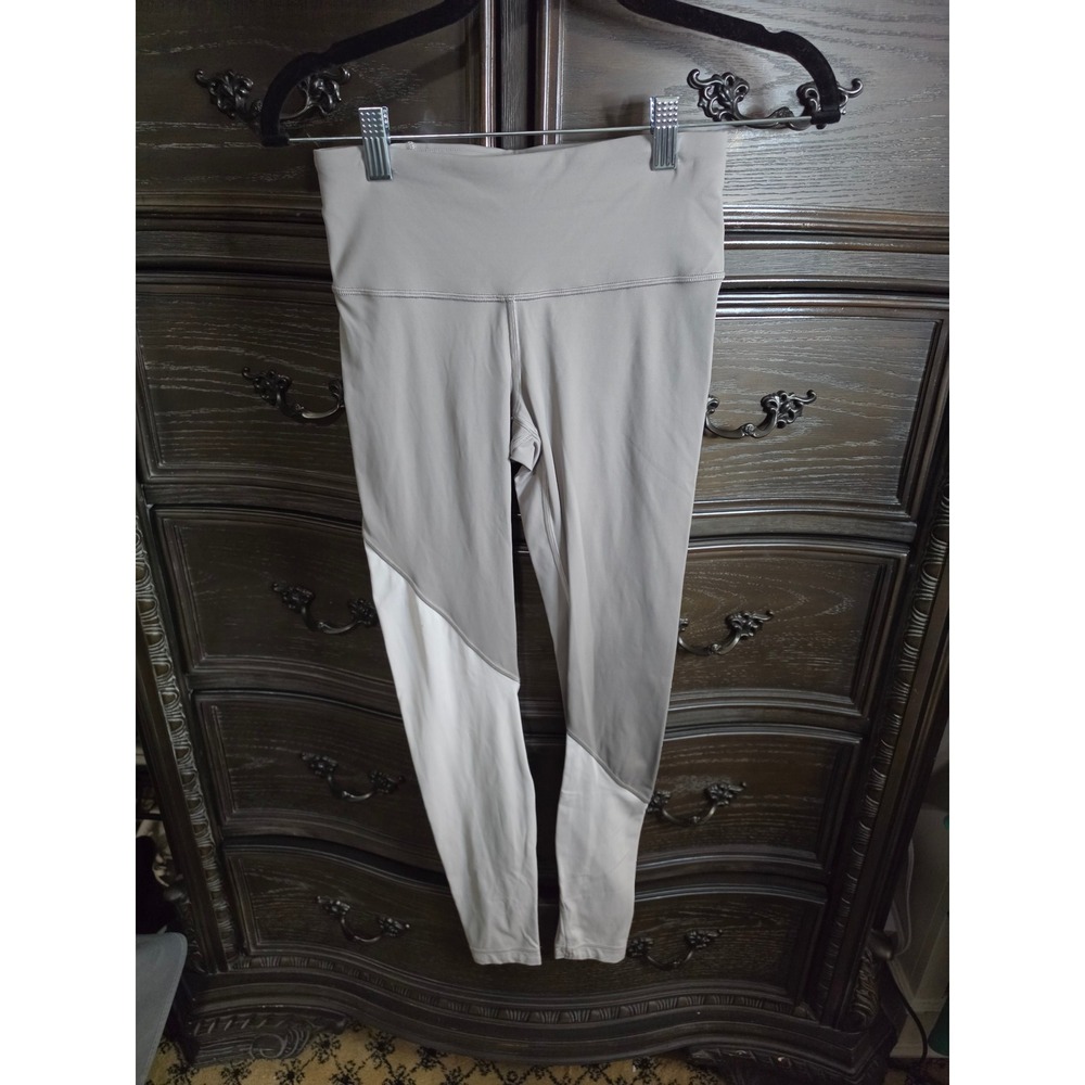 Lululemon Colorblock High Rise Leggings Grey White Size 4 W5BVOS